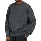 Sweatshirt - Men's Plain Comfy Round Neck Pullover-Fashion Men Sweatshirt Fall-Chaps of London-Black-S-Chaps of London