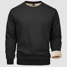 Sweatshirt - Warm - Crew Neck - Winter Pullover - Fleece Lined Sweatshirts for Men-Sweater-Chaps Herrenmode-Black-S-Chaps of London