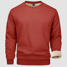 Sweatshirt - Warm - Crew Neck - Winter Pullover - Fleece Lined Sweatshirts for Men-Sweater-Chaps Herrenmode-Dark Orange-S-Chaps of London