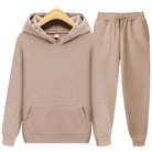 Sweatsuit - Comfy - Two-Piece - Hoodie Jogger Set - Men's Jogging Suit Sets-Chaps of London-Apricot-S-Chaps of London