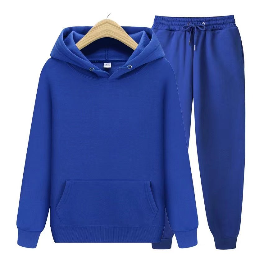Sweatsuit - Comfy - Two-Piece - Hoodie Jogger Set - Men's Jogging Suit Sets-Chaps of London-Blue-S-Chaps of London