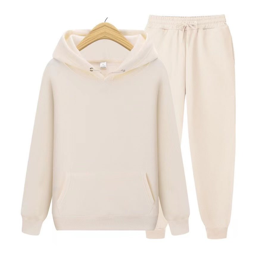 Sweatsuit - Comfy - Two-Piece - Hoodie Jogger Set - Men's Jogging Suit Sets-Chaps of London-Khaki-S-Chaps of London
