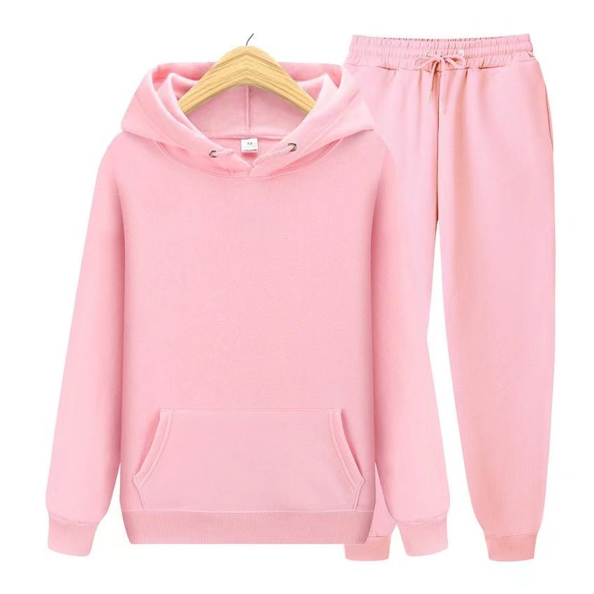 Sweatsuit - Comfy - Two-Piece - Hoodie Jogger Set - Men's Jogging Suit Sets-Chaps of London-Light Pink-S-Chaps of London