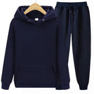 Sweatsuit - Comfy - Two-Piece - Hoodie Jogger Set - Men's Jogging Suit Sets-Chaps of London-Navy Blue-S-Chaps of London
