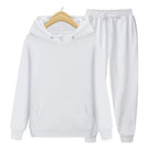 Sweatsuit - Comfy - Two-Piece - Hoodie Jogger Set - Men's Jogging Suit Sets-Chaps of London-White-S-Chaps of London