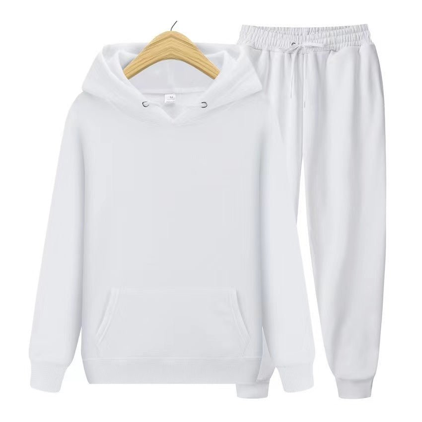 Sweatsuit - Comfy - Two-Piece - Hoodie Jogger Set - Men's Jogging Suit Sets-Chaps of London-White-S-Chaps of London
