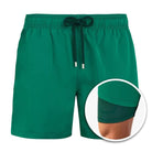 Swim Shorts - Drawstring - 2-in1 - Board Shorts - Men's Swimwear-Fashion Men Others All-year-Chaps of London-Green-S-Chaps of London