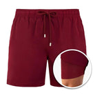 Swim Shorts - Drawstring - 2-in1 - Board Shorts - Men's Swimwear-Fashion Men Others All-year-Chaps of London-Red-S-Chaps of London