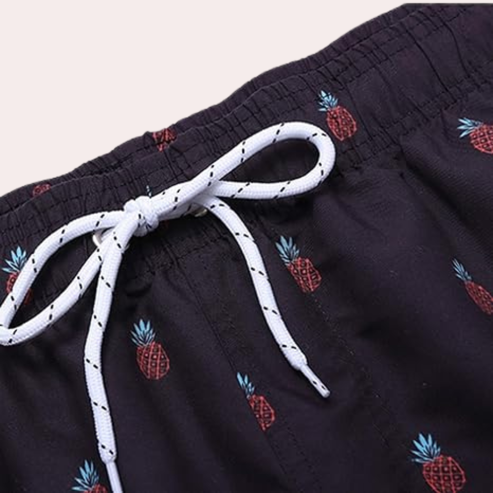 Swim Shorts - Drawstring - Printed - Board Shorts - Men's Clothing-Men Summer Short-Chaps of London-Chaps of London