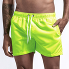 Swim Shorts - Men's Elastic Waist Quick Dry Beach Swim Trunks-Korte Broeken_M-Chaps of London-Fluorescent Yellow-XS-Chaps of London