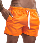 Swim Shorts - Men's Elastic Waist Quick Dry Beach Swim Trunks-Korte Broeken_M-Chaps of London-Orange-XS-Chaps of London