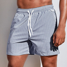 Swim Shorts | Striped | Elastic Waist | Swim Trunks | Men Beach Shorts-Chaps of London-Grey-S-Chaps of London