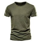 T-Shirt | Casual | Short Sleeve | Crew Neck T-Shirt | Men's Shirts-Chaps of London-Army Green-S-Chaps of London