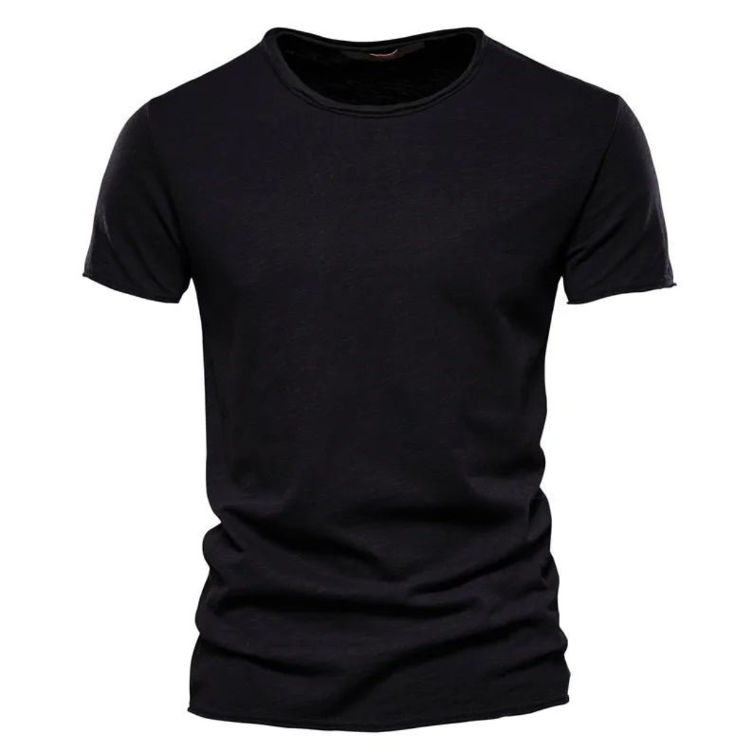 T-Shirt | Casual | Short Sleeve | Crew Neck T-Shirt | Men's Shirts-Chaps of London-Black-S-Chaps of London