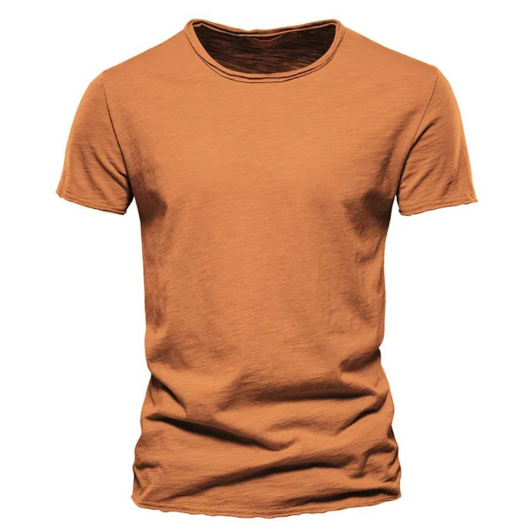 T-Shirt | Casual | Short Sleeve | Crew Neck T-Shirt | Men's Shirts-Chaps of London-Orange-S-Chaps of London