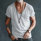 T-Shirt - Lightweight - Regular Fit - V-Neck T-Shirt - Men's Shirts-Men's Shirt-Chaps of London-Chaps of London