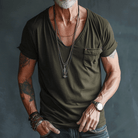 T-Shirt - Lightweight - Regular Fit - V-Neck T-Shirt - Men's Shirts-Men's Shirt-Chaps of London-Chaps of London