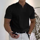T-Shirt - Men's Breathable Short Sleeve Regular Fit T-Shirt-T-Shirts-Chaps of London-Black-M-Chaps of London