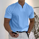 T-Shirt - Men's Breathable Short Sleeve Regular Fit T-Shirt-T-Shirts-Chaps of London-Blue-M-Chaps of London