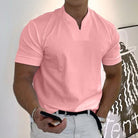 T-Shirt - Men's Breathable Short Sleeve Regular Fit T-Shirt-T-Shirts-Chaps of London-Pink-M-Chaps of London