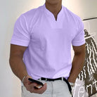 T-Shirt - Men's Breathable Short Sleeve Regular Fit T-Shirt-T-Shirts-Chaps of London-Purple-M-Chaps of London