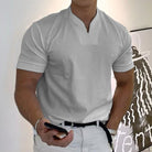 T-Shirt - Men's Breathable Short Sleeve Regular Fit T-Shirt-T-Shirts-Chaps of London-Silver-M-Chaps of London