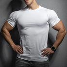 T-Shirt - Men's Short Sleeve Crew Neck Fitted T-Shirt-Men's Top-Chaps of London-White-S-Chaps of London
