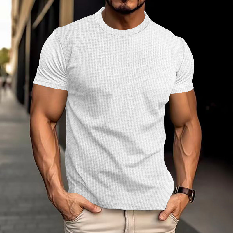 T-Shirt - Men's Short Sleeve Plain Crew Neck T-Shirt-Chaps of London-White-S-Chaps of London