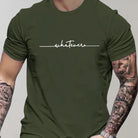 T-Shirt - Men's Short Sleeve Text Crew Neck T-Shirt-Chaps of London-Army Green-XS-Chaps of London
