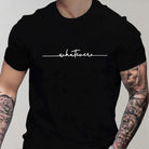 T-Shirt - Men's Short Sleeve Text Crew Neck T-Shirt-Chaps of London-Black-XS-Chaps of London