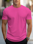 T-Shirt - Plain - Crew Neck - Basic T-Shirt - Men's Clothing-T-shirts-Chaps of London-Rosarot-S-Chaps of London