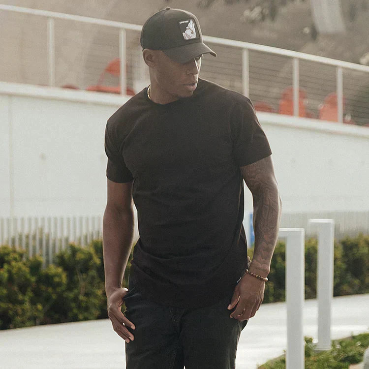 T-Shirt | Short Sleeve | Crew Neck | Slim Fit T-Shirts | Men's T-Shirts-Casual Shirts-Chaps of London-Black-3XL-Chaps of London