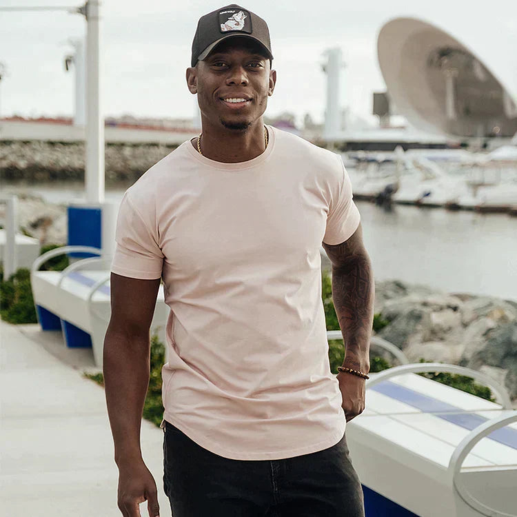 T-Shirt | Short Sleeve | Crew Neck | Slim Fit T-Shirts | Men's T-Shirts-Casual Shirts-Chaps of London-Pink-3XL-Chaps of London