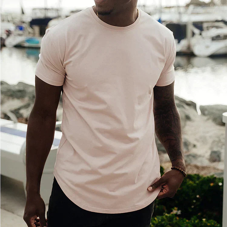 T-Shirt | Short Sleeve | Crew Neck | Slim Fit T-Shirts | Men's T-Shirts-Casual Shirts-Chaps of London-Pink-S-Chaps of London