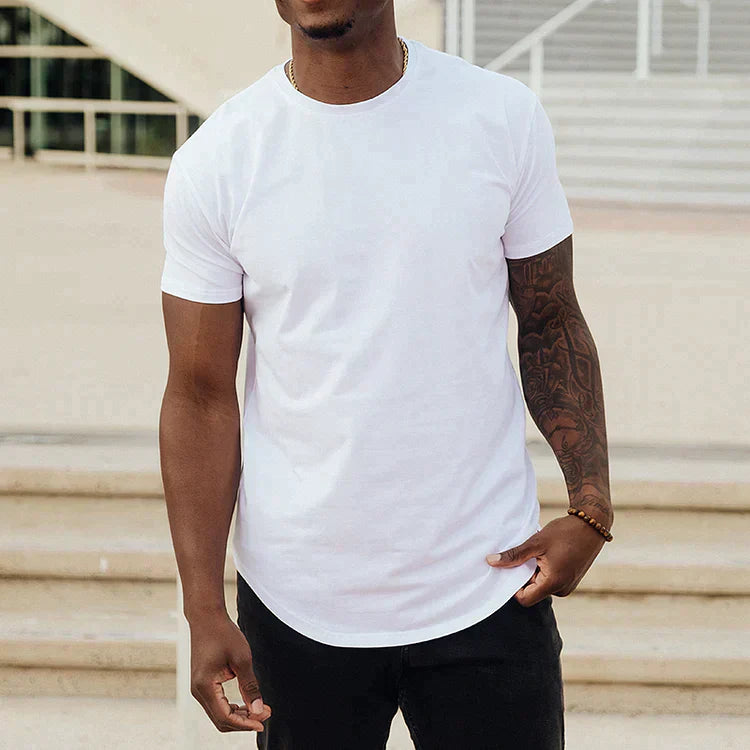 T-Shirt | Short Sleeve | Crew Neck | Slim Fit T-Shirts | Men's T-Shirts-Casual Shirts-Chaps of London-White-S-Chaps of London
