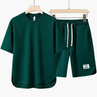 T-Shirt and Shorts Set - Casual - Sweat Shorts - Two-piece Set - Men's Clothing-Outfit Set for Men-Chaps of London-Chaps of London