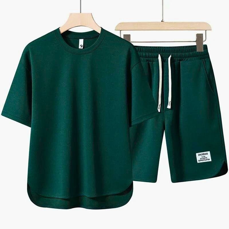 T-Shirt and Shorts Set - Casual - Sweat Shorts - Two-piece Set - Men's Clothing-Outfit Set for Men-Chaps of London-Chaps of London