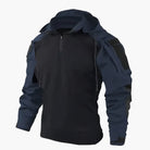 Tactical Jacket | Half Zip | Hooded | Military Jacket | Men's Clothing-Chaps of London-Dark Blue-M-Chaps of London