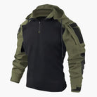 Tactical Jacket | Half Zip | Hooded | Military Jacket | Men's Clothing-Chaps of London-Dark Green-M-Chaps of London