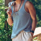 Tank Top - Men's Casual Loose Fit Sleeveless Knit Tank Top-Chaps of London-Chaps of London