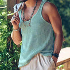 Tank Top - Men's Casual Loose Fit Sleeveless Knit Tank Top-Chaps of London-Light Blue-S-Chaps of London