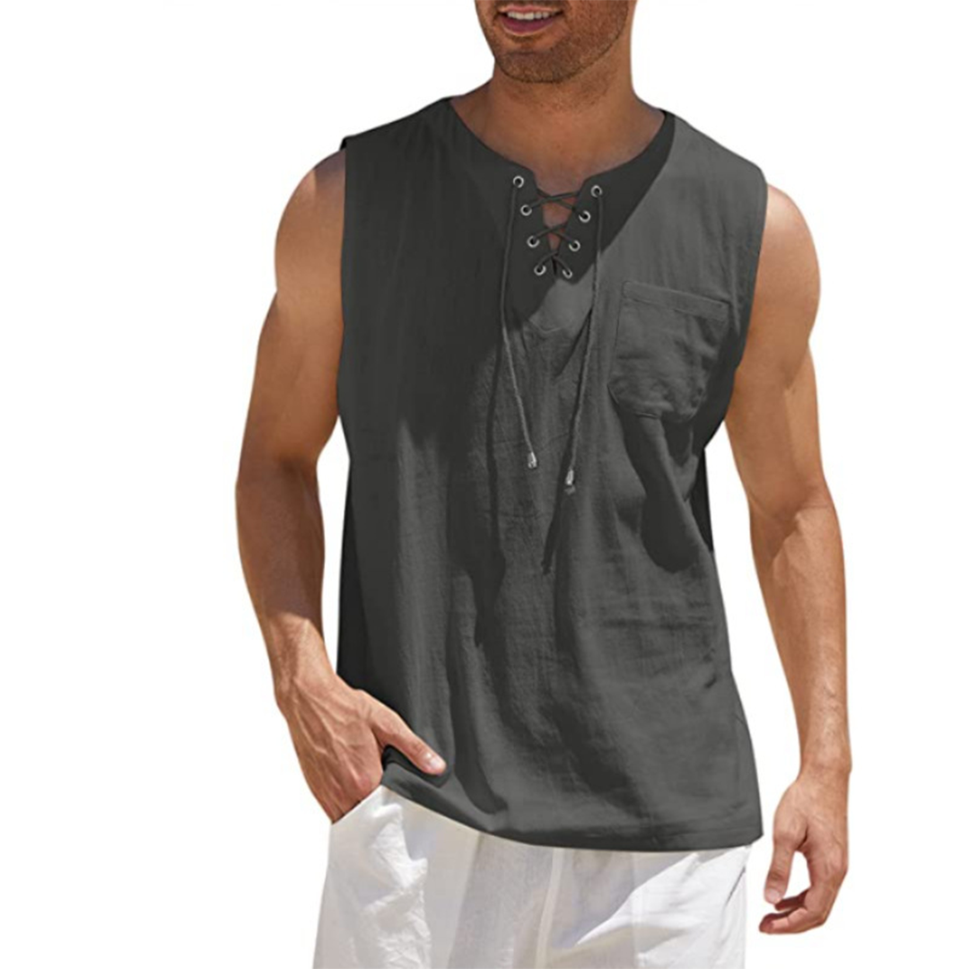 Tank Top - Men's Loose Fit Sleeveless Top for Summer-Fashion Men Others All-year-Chaps of London-Dark Gray-S-Chaps of London