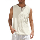 Tank Top - Men's Loose Fit Sleeveless Top for Summer-Fashion Men Others All-year-Chaps of London-White-S-Chaps of London