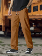 Track Pants | Drawstring | Leisure | Straight Leg Pants | Men's Trousers-Broek man-Chaps of London-Camel-S-Chaps of London