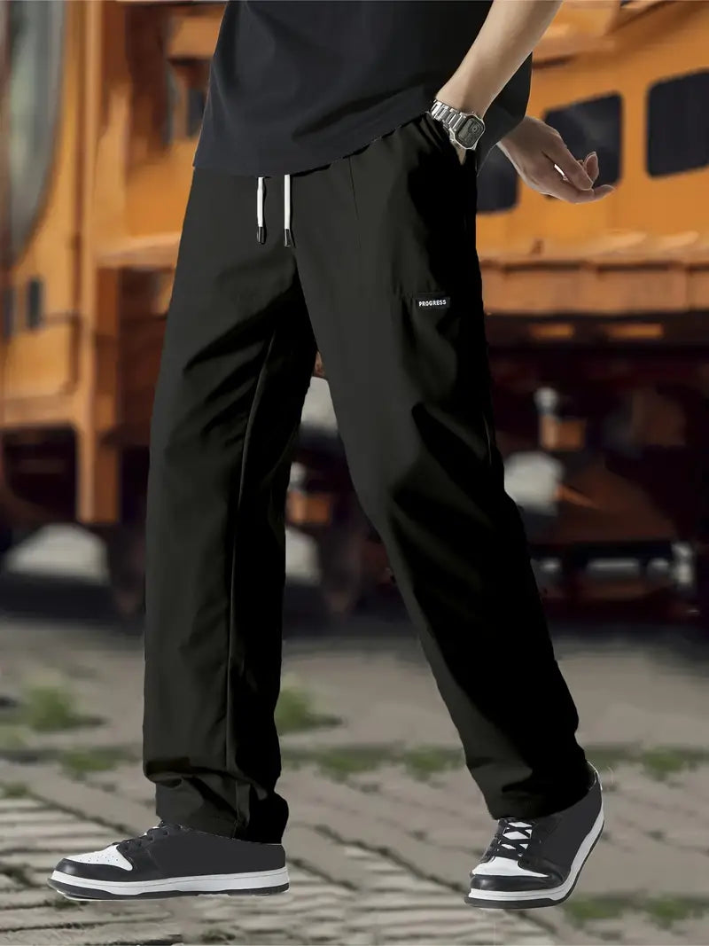 Track Pants | Drawstring | Leisure | Straight Leg Pants | Men's Trousers-Broek man-Chaps of London-Chaps of London
