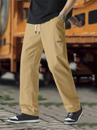 Track Pants | Drawstring | Leisure | Straight Leg Pants | Men's Trousers-Broek man-Chaps of London-Khaki-S-Chaps of London