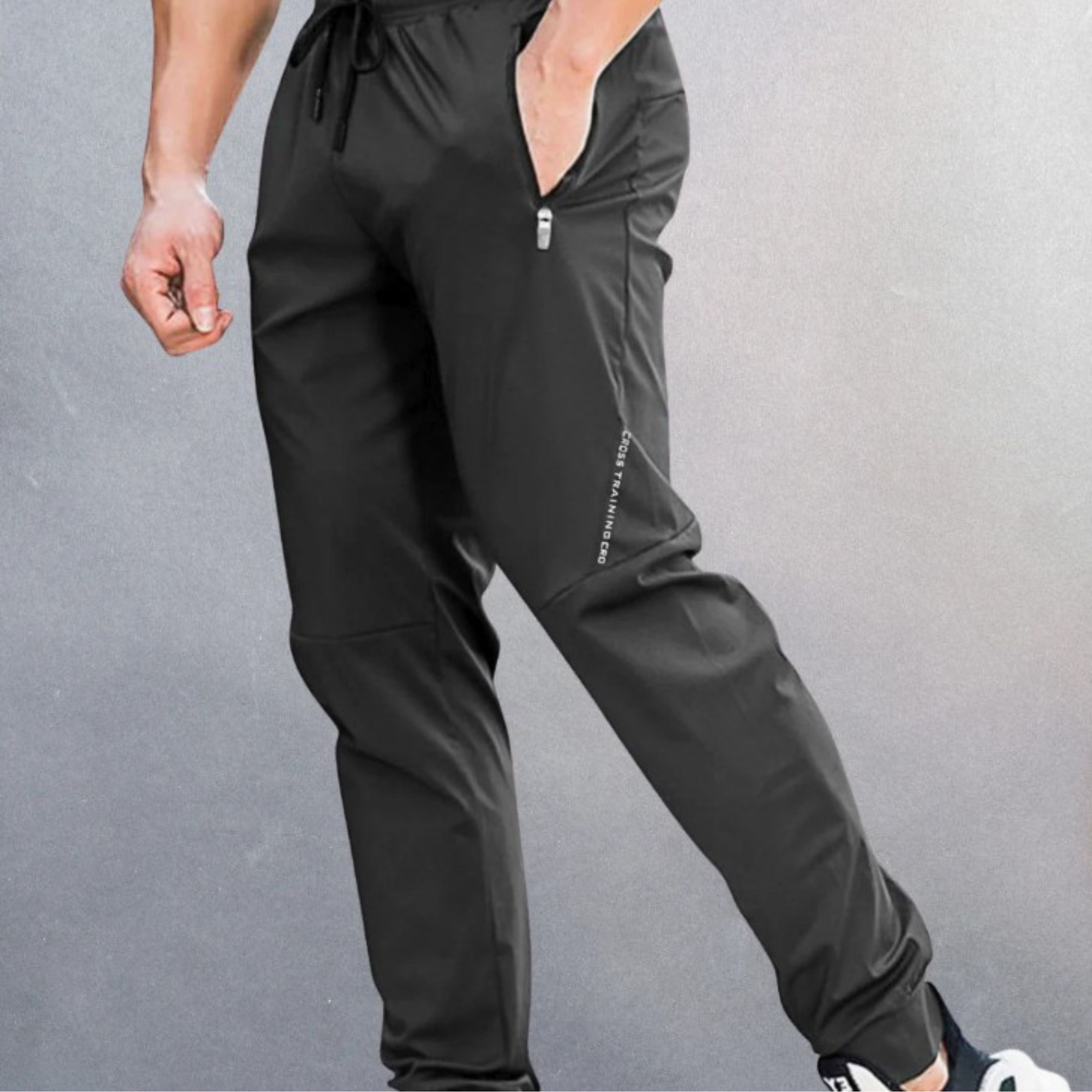 Track Pants - Drawstring - Lightweight - Joggers - Men's Activewear-Training Pants-Chaps of London-Black-S-Chaps of London