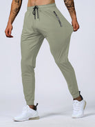 Track Pants - Drawstring - Skinny - Joggers - Gym Pants Men-Men's Jogging Pants-Chaps Herrenmode-Green-XS-Chaps of London