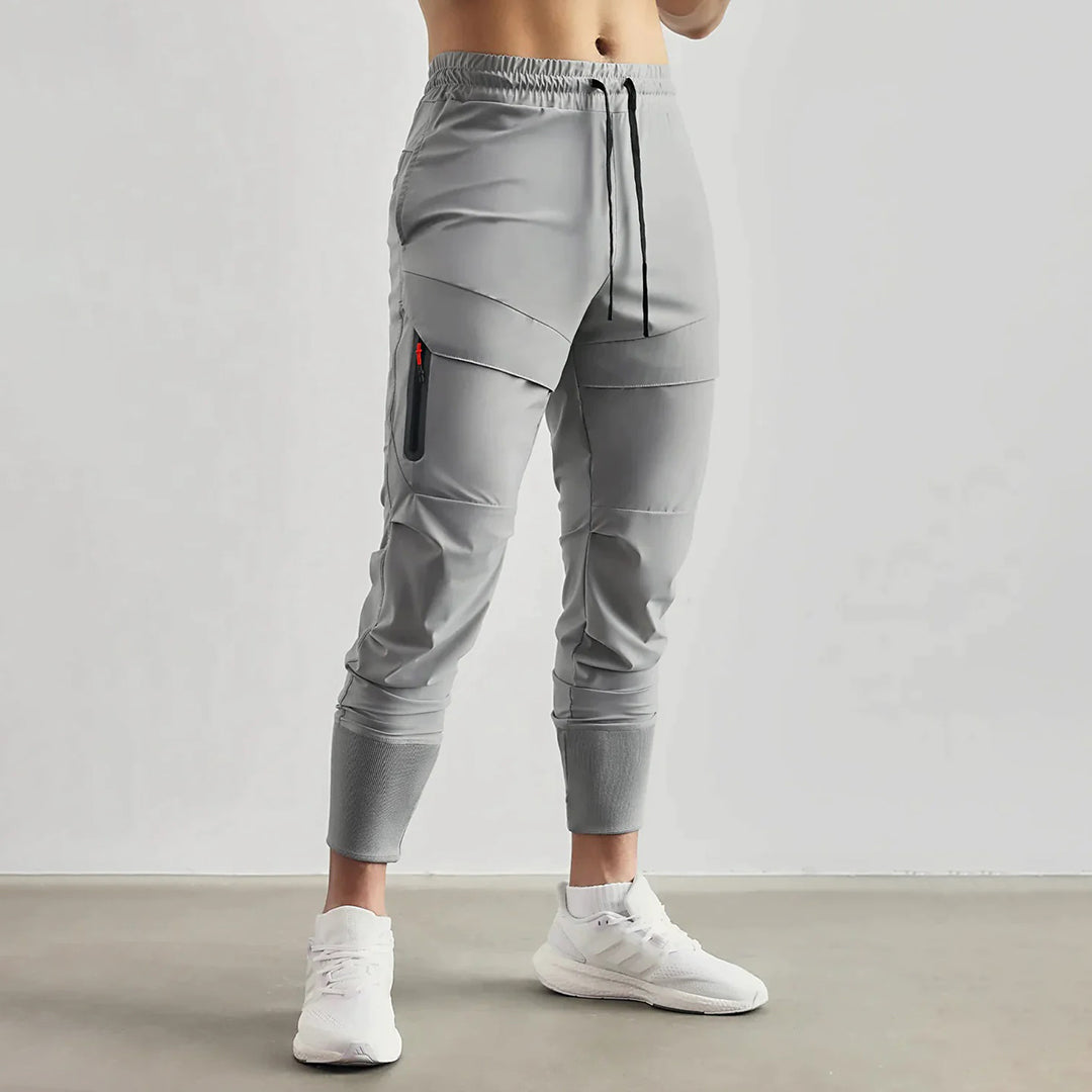 Track Pants | Elastic Waist | Lightweight | Activewear | Men's Joggers-Fashion Men Joggers All-year-Chaps of London-Gray-S-Chaps of London
