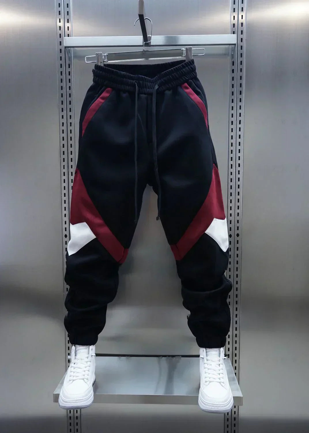 Track Pants | Elastic Waist | Sport | Cuffed Pants | Joggers for Men-Men’s Track Pants-Chaps of London-Red-S-Chaps of London